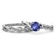 1 - Mayra Desire Iolite and Diamond Infinity Bridal Set Ring 