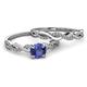 3 - Mayra Desire Iolite and Diamond Infinity Bridal Set Ring 