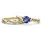 1 - Mayra Desire Iolite and Diamond Infinity Bridal Set Ring 