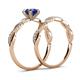 4 - Mayra Desire Iolite and Diamond Infinity Bridal Set Ring 