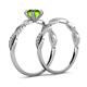 4 - Mayra Desire Peridot and Diamond Infinity Bridal Set Ring 
