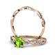 2 - Mayra Desire Peridot and Diamond Infinity Bridal Set Ring 