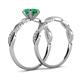 4 - Mayra Desire Emerald and Diamond Infinity Bridal Set Ring 