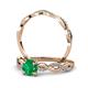 2 - Mayra Desire Emerald and Diamond Infinity Bridal Set Ring 