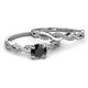 3 - Mayra Desire Black and White Diamond Infinity Bridal Set Ring 
