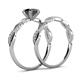 4 - Mayra Desire Black and White Diamond Infinity Bridal Set Ring 