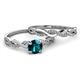 3 - Mayra Desire Blue and White Diamond Infinity Bridal Set Ring 