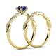 4 - Mayra Desire Iolite and Diamond Infinity Bridal Set Ring 