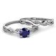 3 - Mayra Desire Blue Sapphire and Diamond Infinity Bridal Set Ring 