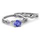 3 - Mayra Desire Tanzanite and Diamond Infinity Bridal Set Ring 