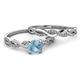 3 - Mayra Desire Aquamarine and Diamond Infinity Bridal Set Ring 