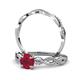 2 - Mayra Desire Ruby and Diamond Infinity Bridal Set Ring 