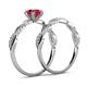 4 - Mayra Desire Ruby and Diamond Infinity Bridal Set Ring 