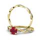 2 - Mayra Desire Ruby and Diamond Infinity Bridal Set Ring 