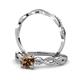 2 - Mayra Desire Smoky Quartz and Diamond Infinity Bridal Set Ring 