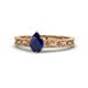 1 - Florie Classic 7x5 mm Pear Shape Blue Sapphire Solitaire Engagement Ring 