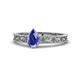 1 - Florie Classic 7x5 mm Pear Shape Tanzanite Solitaire Engagement Ring 