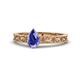 1 - Florie Classic 7x5 mm Pear Shape Tanzanite Solitaire Engagement Ring 