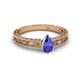 2 - Florie Classic 7x5 mm Pear Shape Tanzanite Solitaire Engagement Ring 