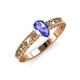3 - Florie Classic 7x5 mm Pear Shape Tanzanite Solitaire Engagement Ring 