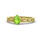 1 - Florie Classic 7x5 mm Pear Shape Peridot Solitaire Engagement Ring 