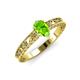 3 - Florie Classic 7x5 mm Pear Shape Peridot Solitaire Engagement Ring 