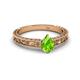 2 - Florie Classic 7x5 mm Pear Shape Peridot Solitaire Engagement Ring 