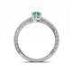 4 - Florie Classic 7x5 mm Pear Shape Emerald Solitaire Engagement Ring 