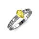 3 - Florie Classic 7x5 mm Pear Shape Yellow Sapphire Solitaire Engagement Ring 