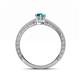 4 - Florie Classic 7x5 mm Pear Shape London Blue Topaz Solitaire Engagement Ring 