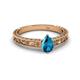 2 - Florie Classic 7x5 mm Pear Shape London Blue Topaz Solitaire Engagement Ring 