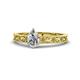 1 - Florie Classic GIA Certified 7x5 mm Pear Shape Diamond Solitaire Engagement Ring 
