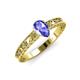 3 - Florie Classic 7x5 mm Pear Shape Tanzanite Solitaire Engagement Ring 