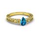 2 - Florie Classic 7x5 mm Pear Shape London Blue Topaz Solitaire Engagement Ring 