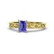 1 - Florie Classic 7x5 mm Emerald Cut Tanzanite Solitaire Engagement Ring 