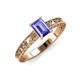 3 - Florie Classic 7x5 mm Emerald Cut Tanzanite Solitaire Engagement Ring 