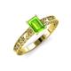 3 - Florie Classic 7x5 mm Emerald Cut Peridot Solitaire Engagement Ring 