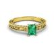 2 - Florie Classic 7x5 mm Emerald Cut Emerald Solitaire Engagement Ring 