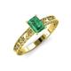 3 - Florie Classic 7x5 mm Emerald Cut Emerald Solitaire Engagement Ring 