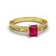2 - Florie Classic 7x5 mm Emerald Cut Ruby Solitaire Engagement Ring 