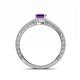 4 - Florie Classic 7x5 mm Emerald Cut Amethyst Solitaire Engagement Ring 