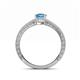 4 - Florie Classic 7x5 mm Emerald Cut Blue Topaz Solitaire Engagement Ring 