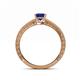 4 - Florie Classic Princess Cut Blue Sapphire Solitaire Engagement Ring 