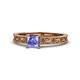 1 - Florie Classic 5.5 mm Princess Cut Tanzanite Solitaire Engagement Ring 