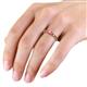 6 - Florie Classic 5.5 mm Princess Cut Pink Tourmaline Solitaire Engagement Ring 