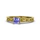 1 - Florie Classic 5.5 mm Princess Cut Tanzanite Solitaire Engagement Ring 