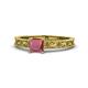 1 - Florie Classic 5.5 mm Princess Cut Rhodolite Garnet Solitaire Engagement Ring 