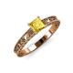 3 - Florie Classic 5.5 mm Princess Cut Lab Created Yellow Sapphire Solitaire Engagement Ring 