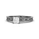 1 - Florie Classic 5.5 mm Princess Cut Lab Created White Sapphire Solitaire Engagement Ring 