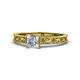 1 - Florie Classic GIA Certified 5.5 mm Princess Cut Diamond Solitaire Engagement Ring 